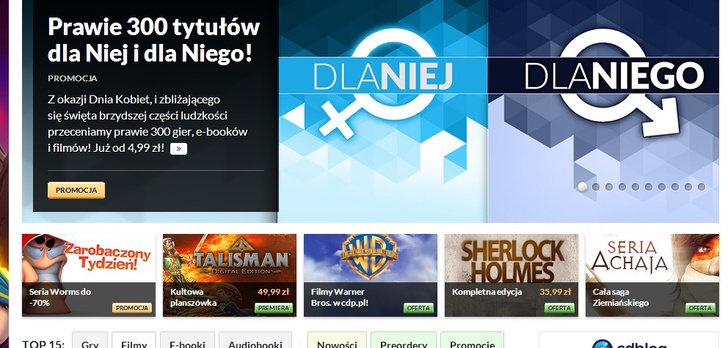 Z okazji Dnia Kobiet prawie 300 tytułów w promocji - dla niej i dla niego!