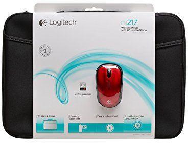 Logitech LOGITECH M217 WIRELESS RED + POKROWIEC 16