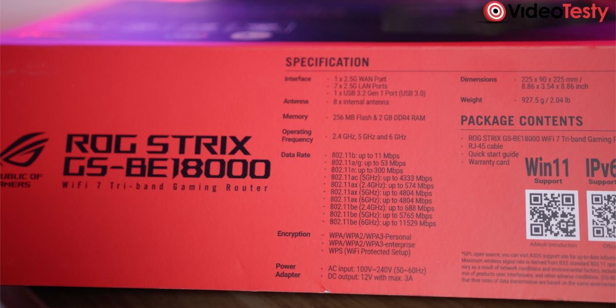 asus rog gs-be18000  prędkości