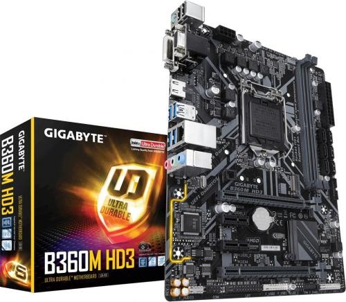 Gigabyte B360M HD3 ( LGA 1151 ; 2x DDR4 DIMM ; Micro ATX ; CrossFire )