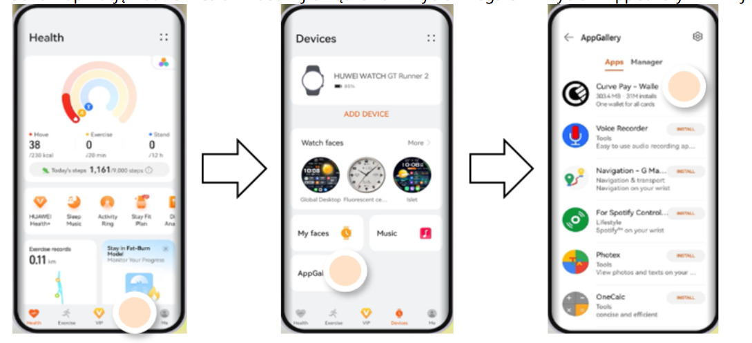 Krok 2 - Konfiguracja NFC na zegarkach Huawei Watch