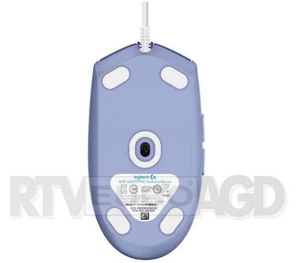 Logitech G102 LIGHTSYNC (liliowy)