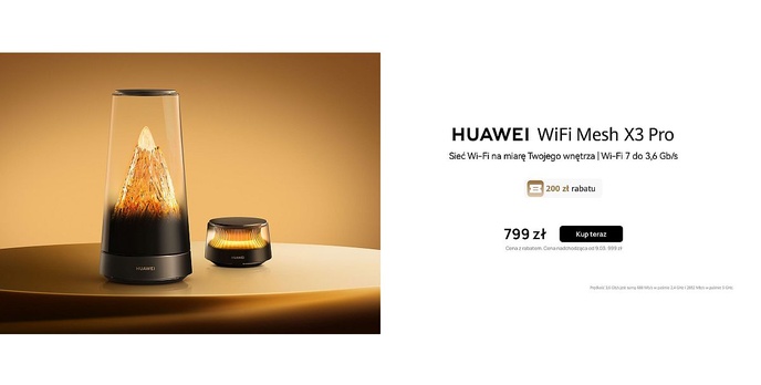 Olśniewający router Huawei WiFi Mesh X3 Pro wchodzi na polskie salony!