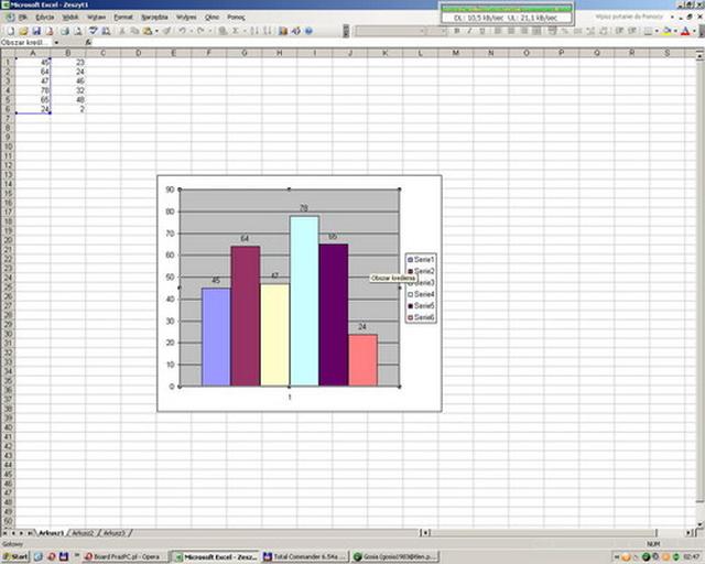PORADA: Dostosowanie wykresów oraz wartości tabeli za pomocą myszy w Excel XP, 2003, 2007