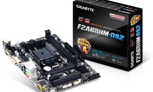Płyta główna Gigabyte A68H SFM2+ PCX, DZW, GLAN, SATA3, USB3, RAID, DDR3, CROSSFIRE, mATX (GA-F2A68HM-DS2)
