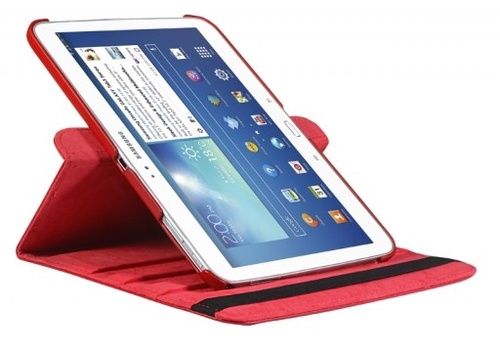 WEL.COM Etui obrotowe 360° Galaxy Tab 3 10" P5200/P5210 czerwone