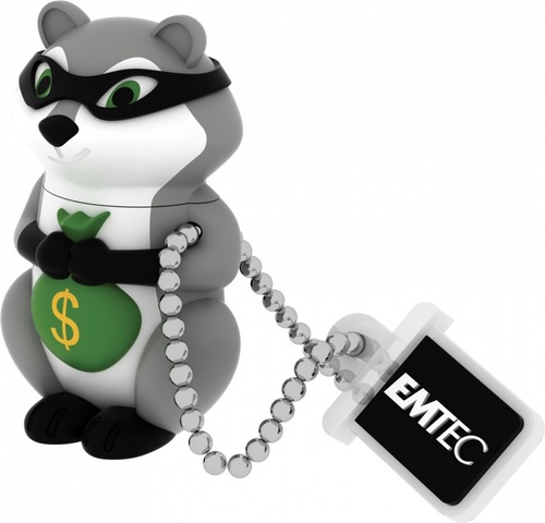 EMTEC Pendrive 8GB Gangster Raccoon The Animalitos