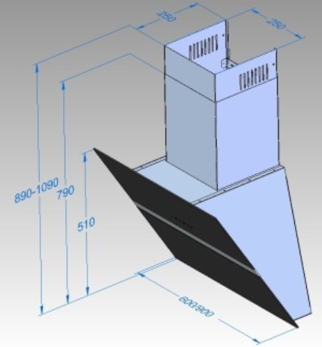 Pyramis Okap kuchenny Albagia 90