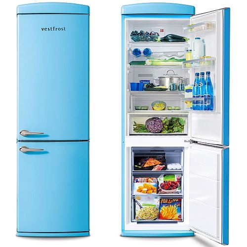 lodówka retro wolnostojąca niebieska Vestfrost VR-FB373-2E1BU