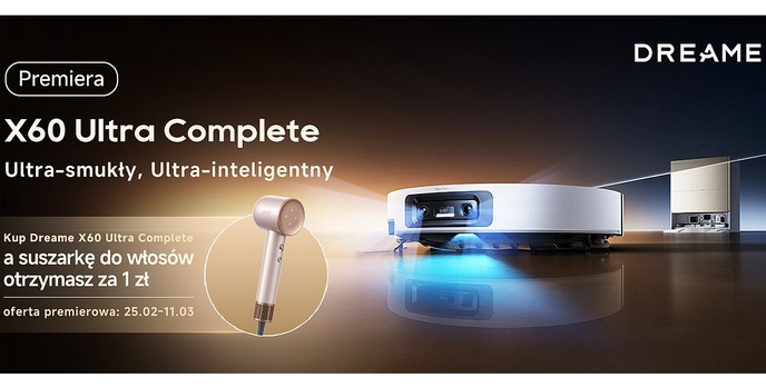 Dreame X60 Ultra już w sprzedaży. Flagowy robot, który dociera tam, gdzie inne nie mogą.