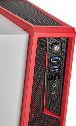 Corsair SPEC-ALPHA Midi-Tower, Biało-czerwony, Okno (CC-9011083-WW)