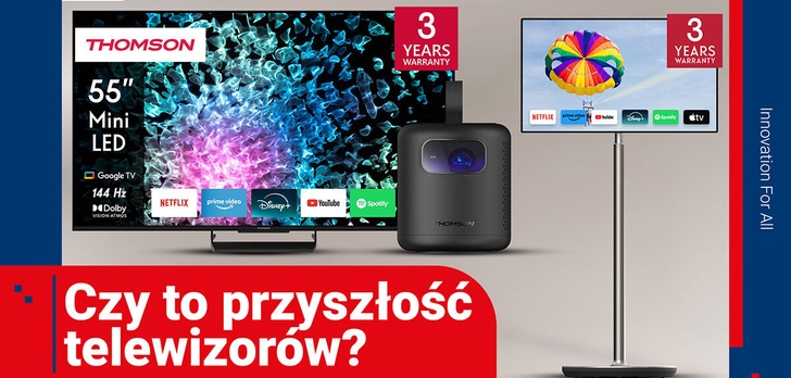Thomson wraca do gry – z telewizorem do kampera, MiniLED 43 i GO TV bez kabla