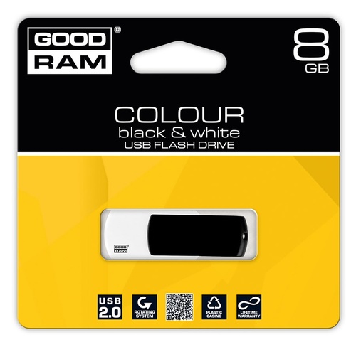 GoodRam Color Mix 8GB USB 2.0 Czarno Biały