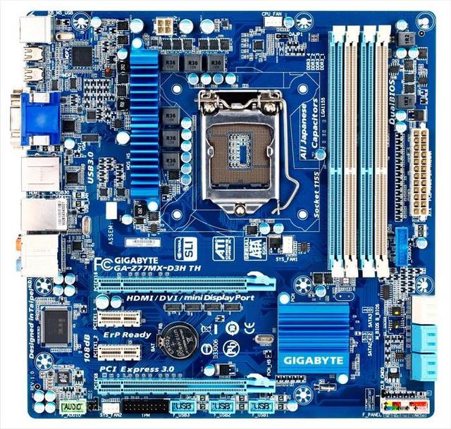 Gigabyte Z77MX-D3H TH rozpakowanie płyty głównej