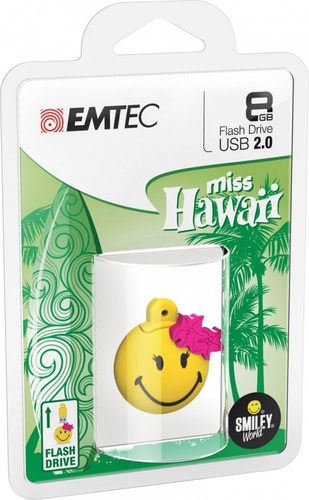 EMTEC Pendrive 8GB Smilley World Miss Hawaii Y