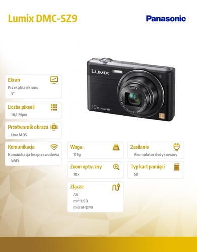 Panasonic Lumix DMC-SZ9 black