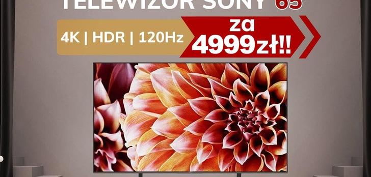 Telewizor SONY 65" 4K | HDR | 120Hz w rewelacyjnej cenie!