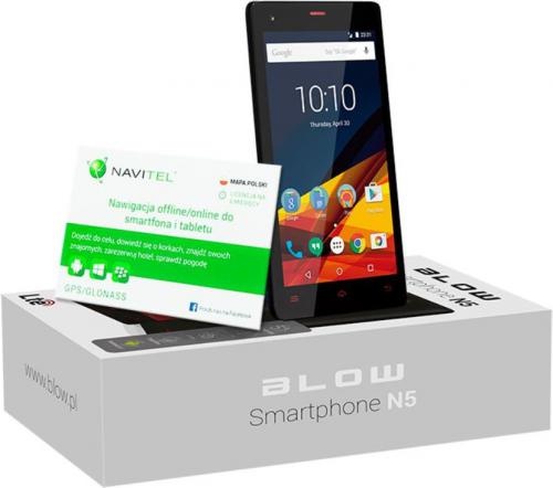 Blow N5 Czarny + mapa Navitel PL (75-024#)