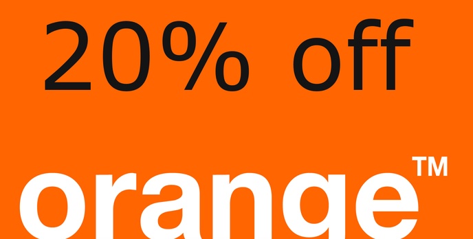 Promocja tylko dla naszych użytkowników - Orange 20% off