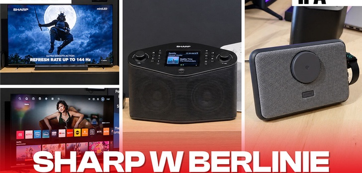 Sharp z nowościami na IFA 2026! Telewizor miniLED, audio, micro rower i… wspierający robot?
