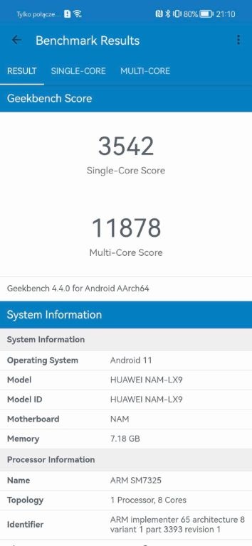 Huawei Nova 9 Geekbench 4