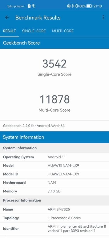 Huawei Nova 9 Geekbench 4