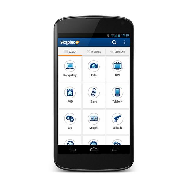 Aplikacja mobilna Skąpiec.pl na Androida