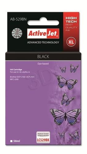 ActiveJet AB-529BN tusz czarny do drukarki Brother (zamiennik Brother LC529Bk) Supreme