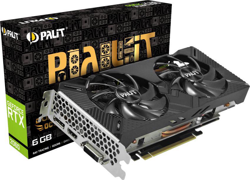 Palit GeForce RTX 2060 Dual OC, 6GB GDDR6 (NE62060S18J9-1160A)