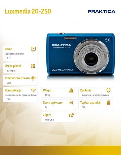 Praktica Luxmedia 20-Z50 niebieski