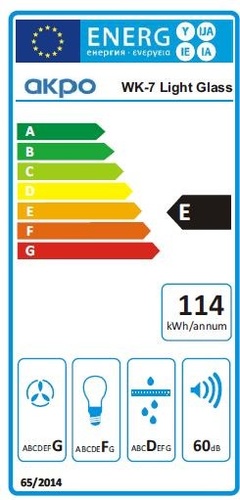 AKPO Okap WK-7 Light glass touch 50 czarny