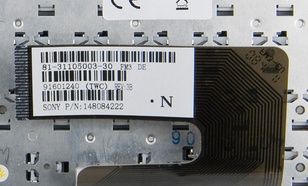 Whitenergy Klawiatura do Sony VAIO VGN-FW - czarna