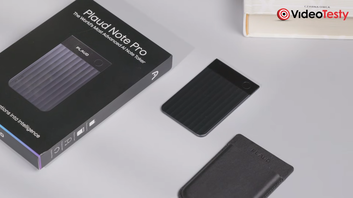 Plaud Note Pro przy pudełku oraz etui