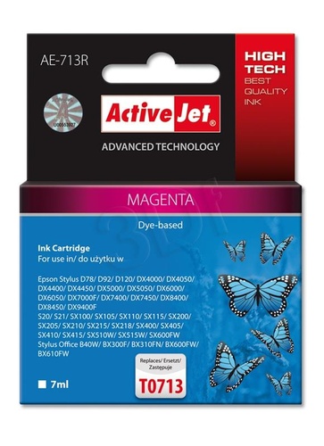 ActiveJet AE-713R tusz magenta do drukarki Epson (zamiennik Epson T0713) Premium