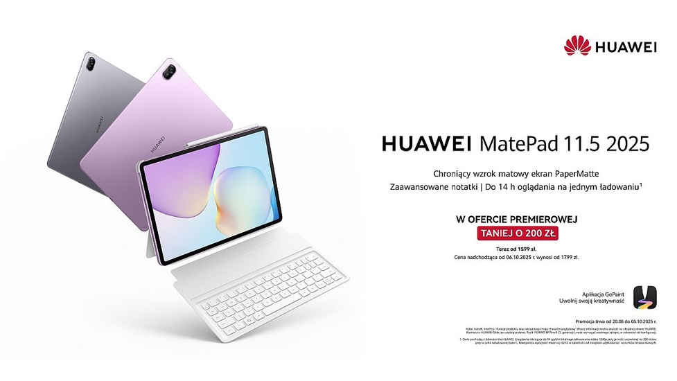 Rodzinny tablet z matowym ekranem Huawei MatePad 11.5 2025 już w Polsce!