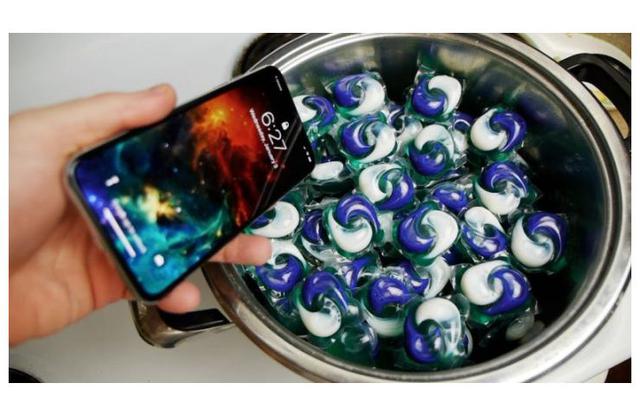 iPhone X w Tide Pod Challenge