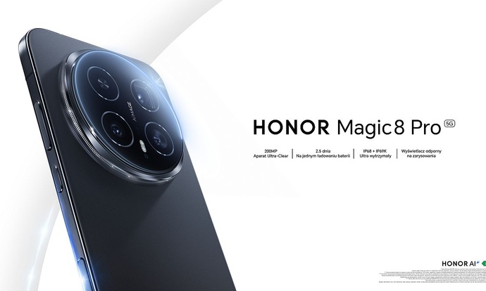 Premiera Honor Magic8 Pro w Polsce - fotograficzny flagowiec z AI w nowej odsłonie!