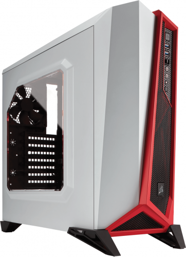 Corsair SPEC-ALPHA Midi-Tower, Biało-czerwony, Okno (CC-9011083-WW)