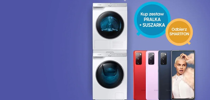 Kupując pralkę oraz suszarkę Samsung, otrzymasz darmowy smartfon