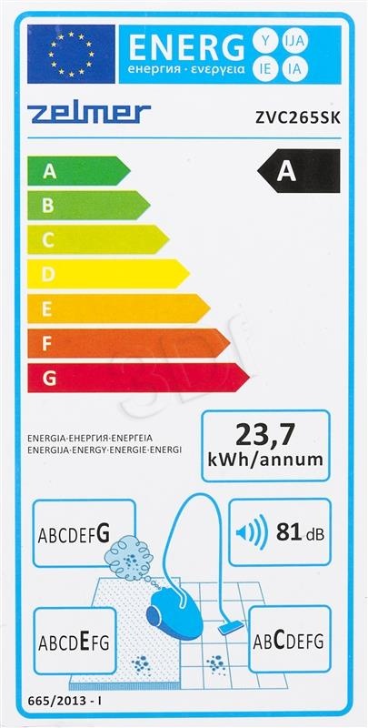Odkurzacz Zelmer ZVC265SK (Bezworkowy 700W Granatowo-Srebrny)
