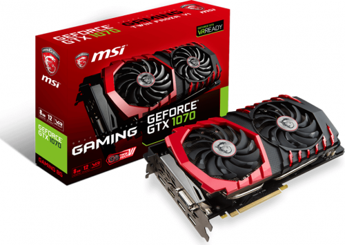 MSI GeForce GTX 1070 Gaming 8GB GDDR5 (256 Bit) HDMI, DVI-D, 3xDP (V330-015R)