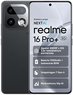 REALME 16 Pro+ - polecany smartfon do 2000 zł 