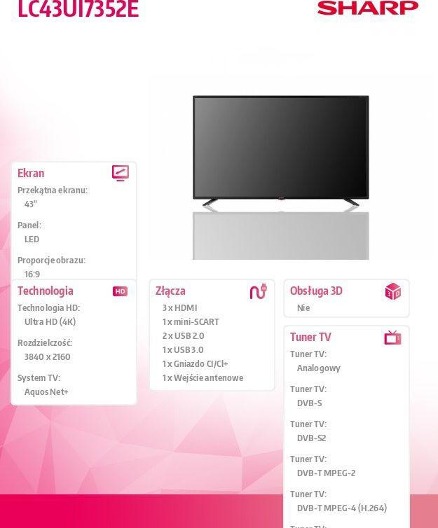 Sharp Sharp LC-43UI7352E (4K 400Hz Smart Harman K) Sharp Sharp LC-43UI7352E (4K 400Hz Smart Harman K)