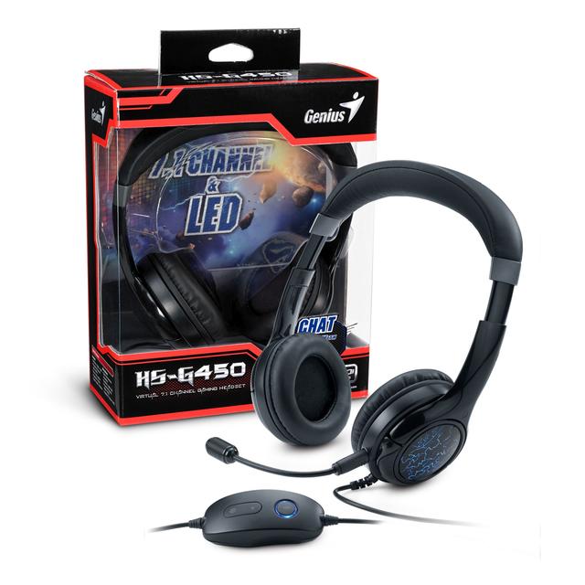 Genius HS-G450 - Słuchawki z Niebieskim Podświetleniem