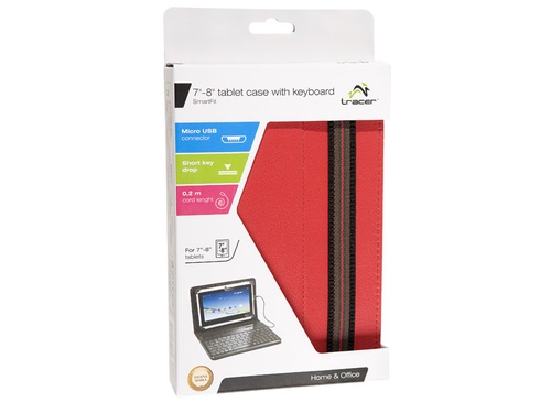 Tracer Etui z klaw. do Tabletu 7'-8' SmartFit Red