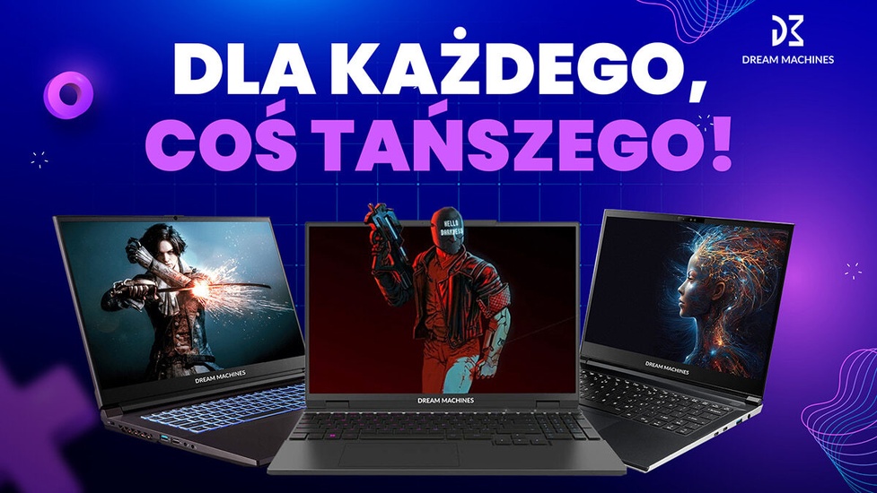 Laptopy Dream Machines taniej na Black Week!