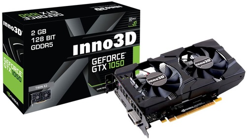 Inno3D GeForce GTX 1050 Twin X2 2GB GDDR5 (128 Bit) DP, HDMI, DVI-D, BOX (N1050-1DDV-E5CM)