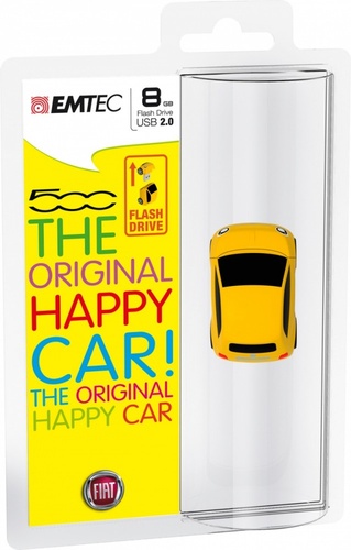 EMTEC Pendrive 8GB Fiat 500 Yellow F100
