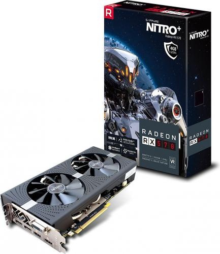 Sapphire Radeon RX 570 NITRO+ 4GB GDDR5 (256 bit), DVI-D, 2xHDMI, 2xDisplayPort, BOX (11266-14-20G)