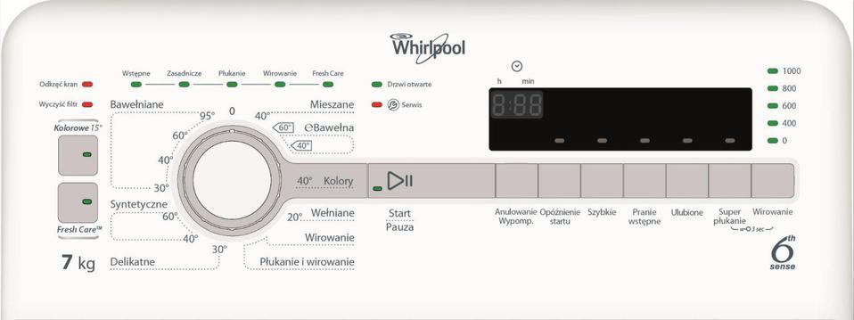Whirlpool TDLR 70112 ( 1000 obr/min ; 7 kg ; 600 mm ; Klasa A+++ ) Whirlpool TDLR 70112 ( 1000 obr/min ; 7 kg ; 600 mm ; Klasa A+++ )